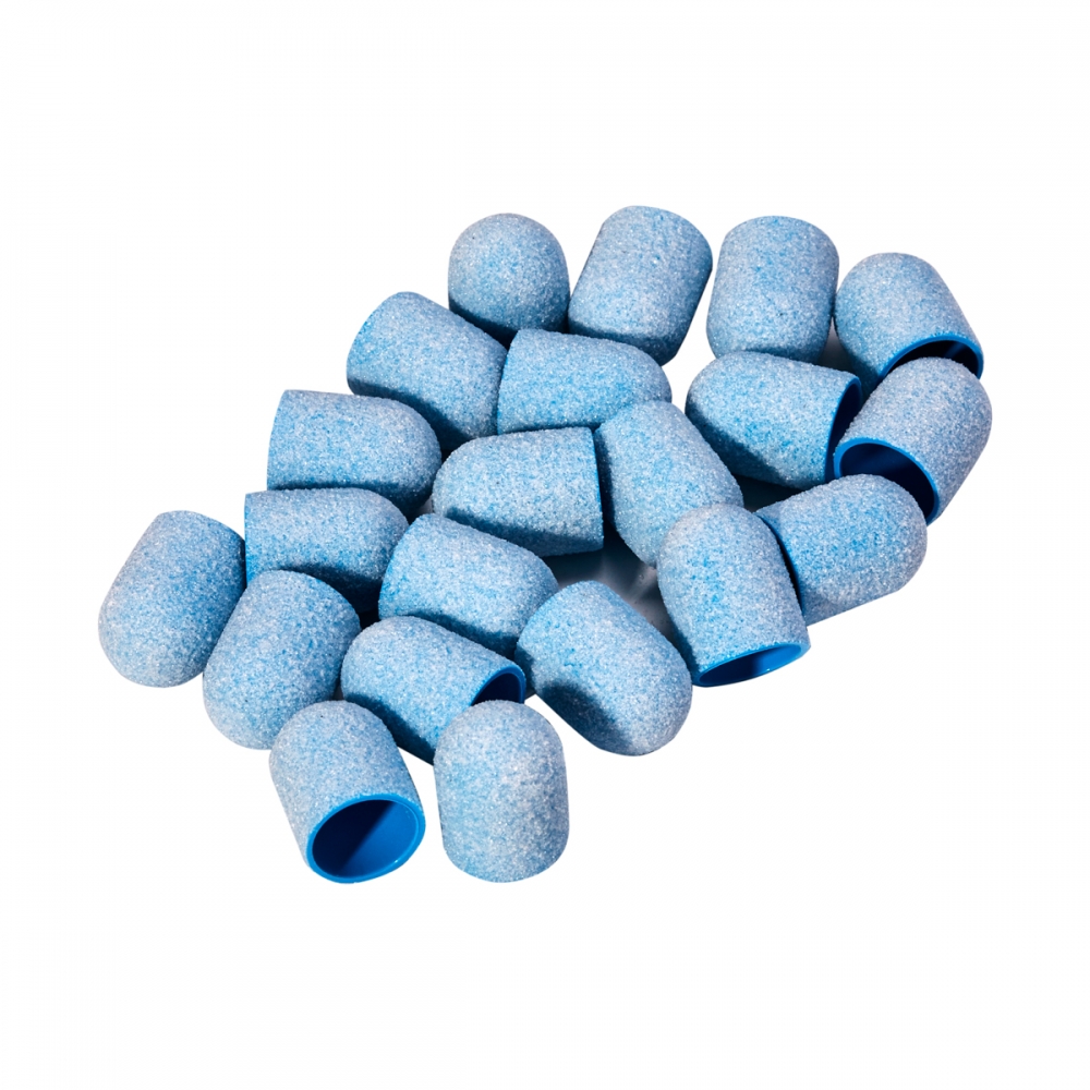 Exo blue med abrasive cap 13mm /80 20pcs Hard Cap (149688)