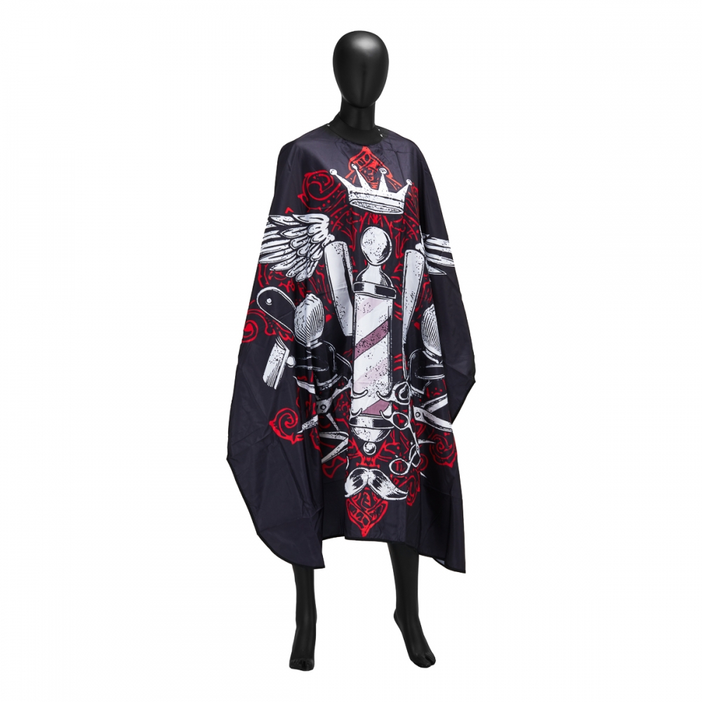 Barber hairdressing cape with elastic band J-457 (149390)