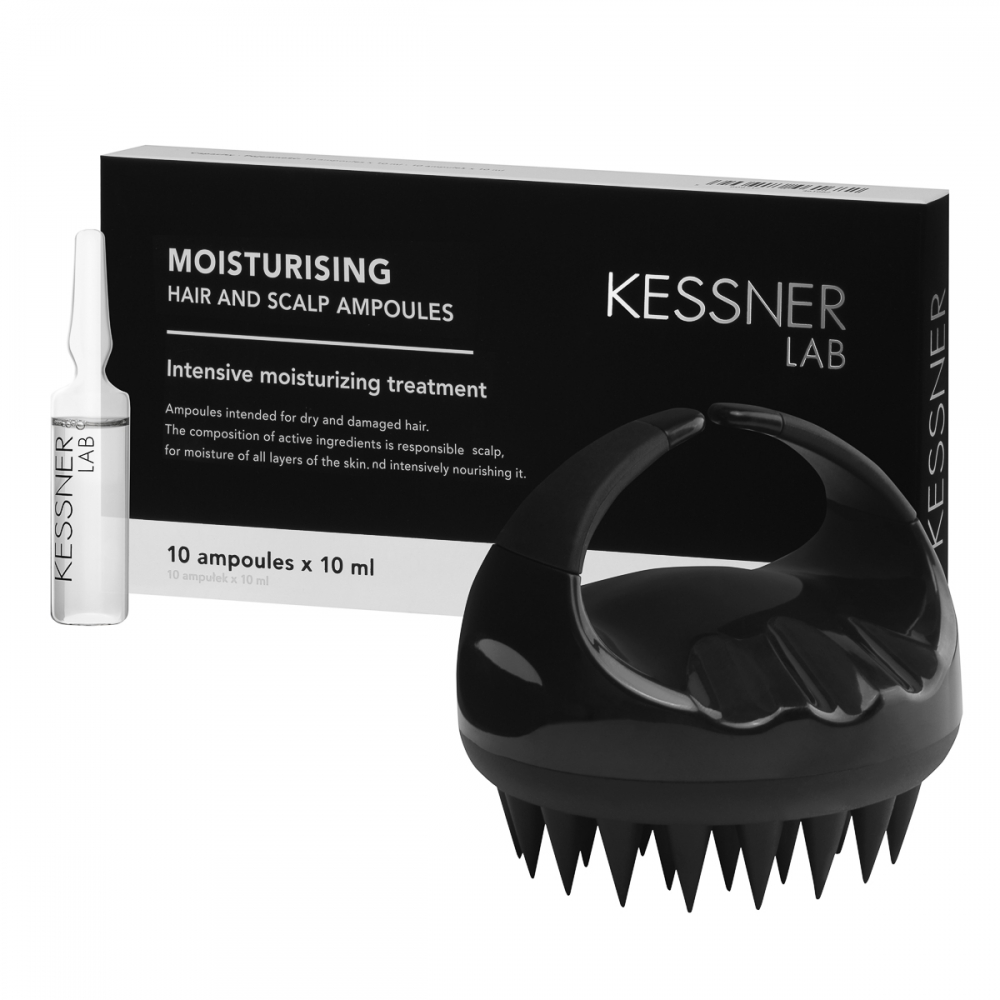 Premium Head Massage Brush and Ampoules Set Kessner Lab Moisturizing  (152156)