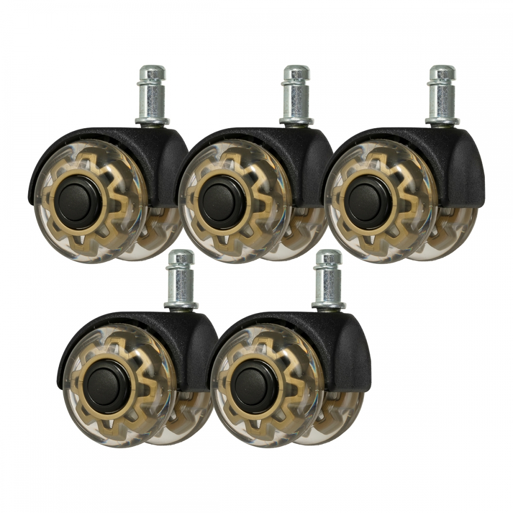 Roll Speed Duo press-on stool wheel set of 5 pieces (150184)