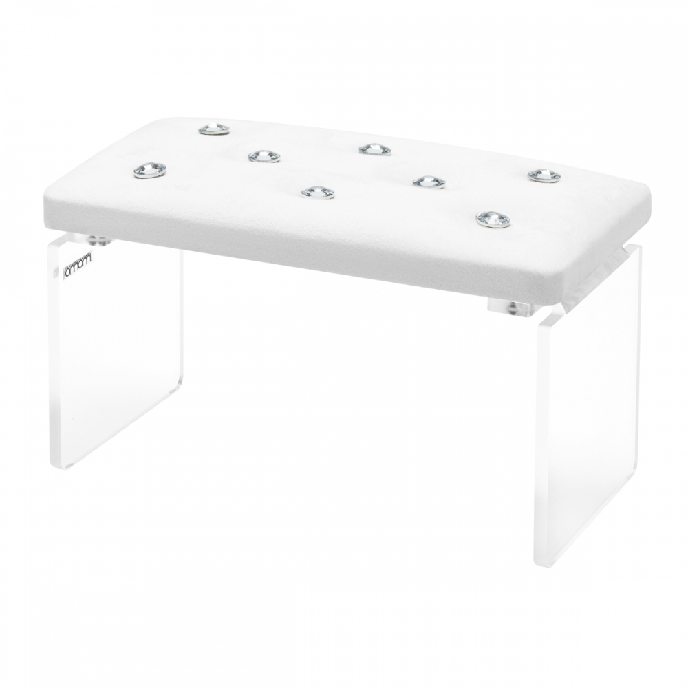 Momo Diamond manicure support stand Velour white (151057)