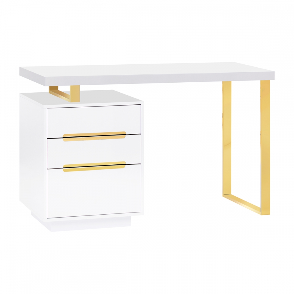 COSMETIC DESK 3311G WHITE GOLD (146657)