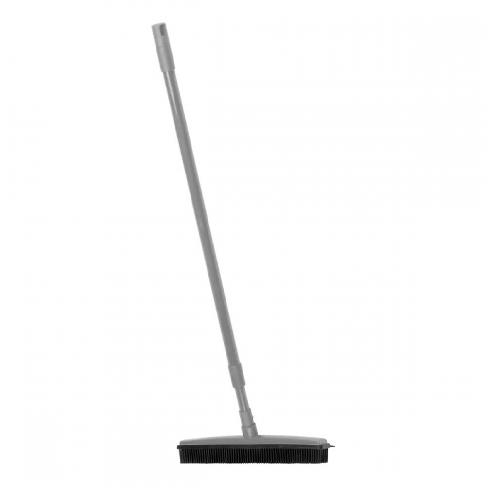 Hairdresser's rubber broom with telescopic pole gray (152007)