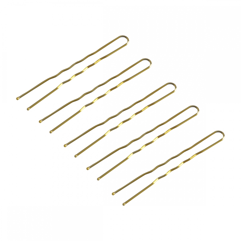 Hairdresser's hair bows E-57 120 pcs. 5.6 cm gold (150935)