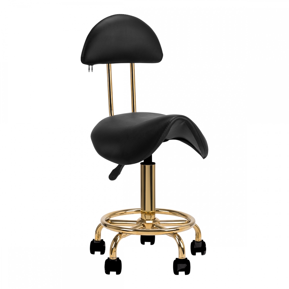 Cosmetic stool 6001-G gold black (154522)