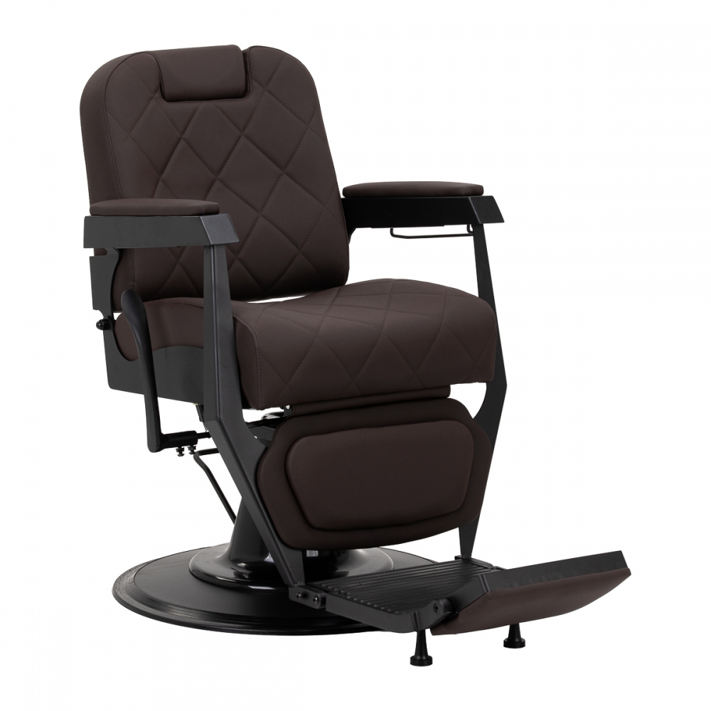 Gabbiano barber chair Bruno with black frame Brown  (153408)