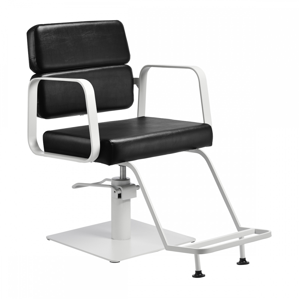 Gabbiano hairdressing chair Porto white black (154141)
