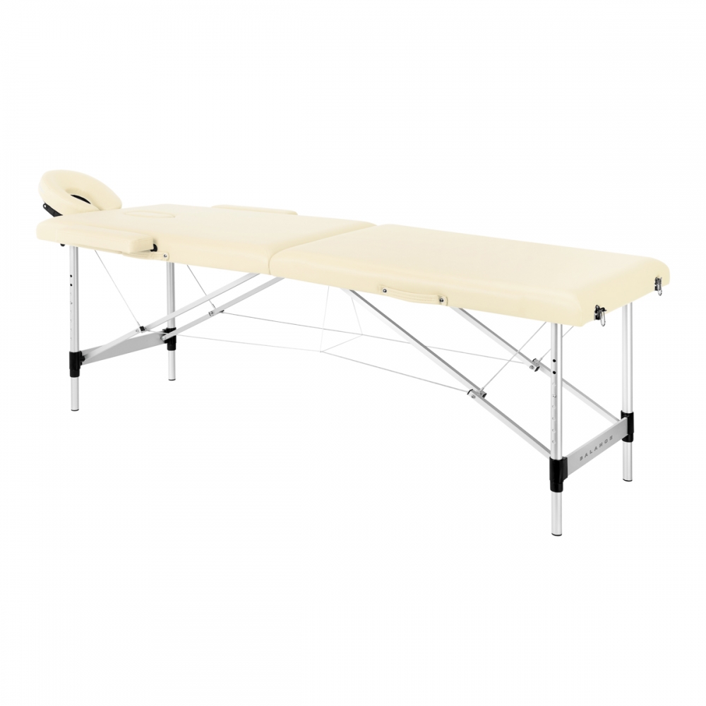 BALANCE aluminium folding massage table 2 segment cream (155270)