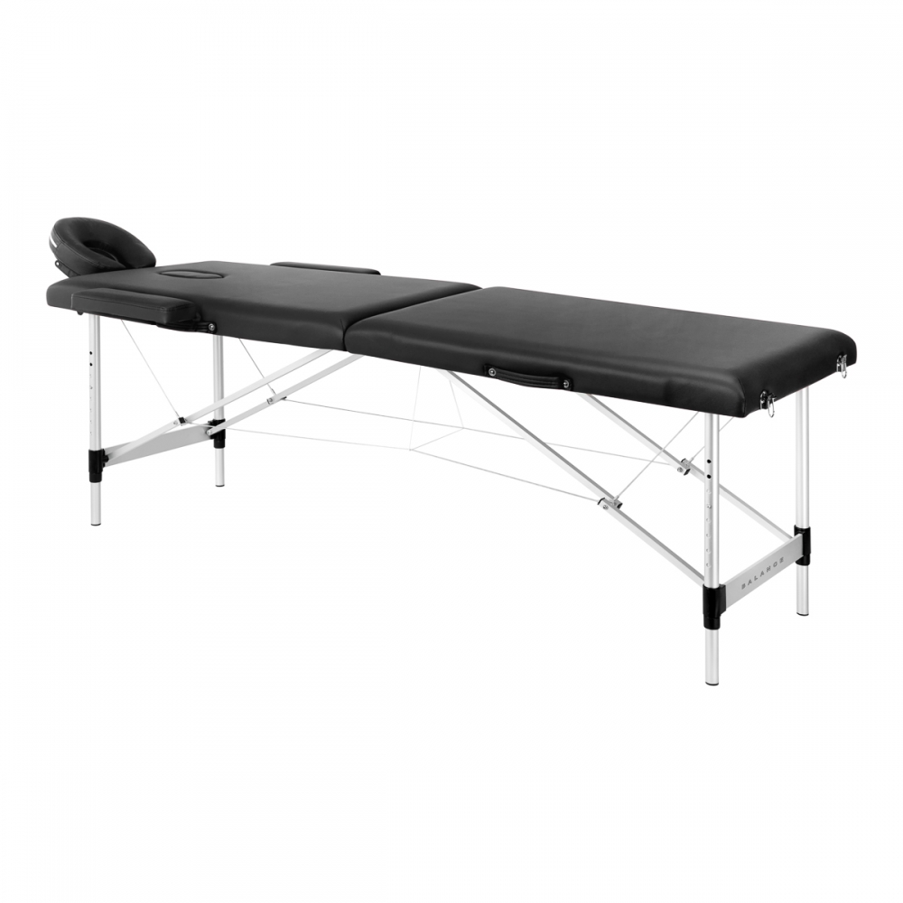 BALANCE aluminium folding massage table 2 segment black (155271)