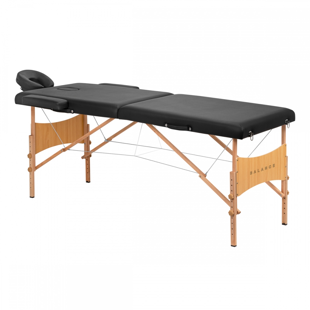 BALANCE wooden folding massage table 2 segment black (155273)