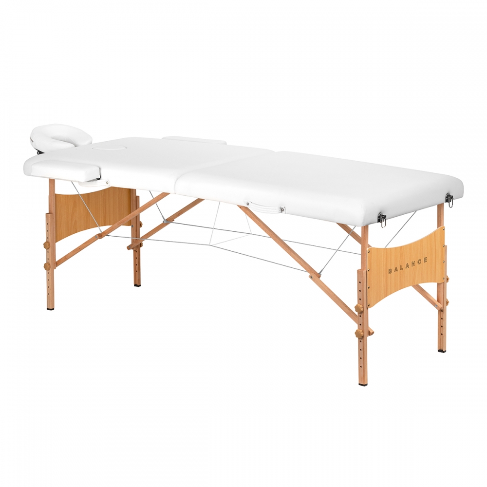 BALANCE wooden folding massage table 2 segment 190x70 white (155279)