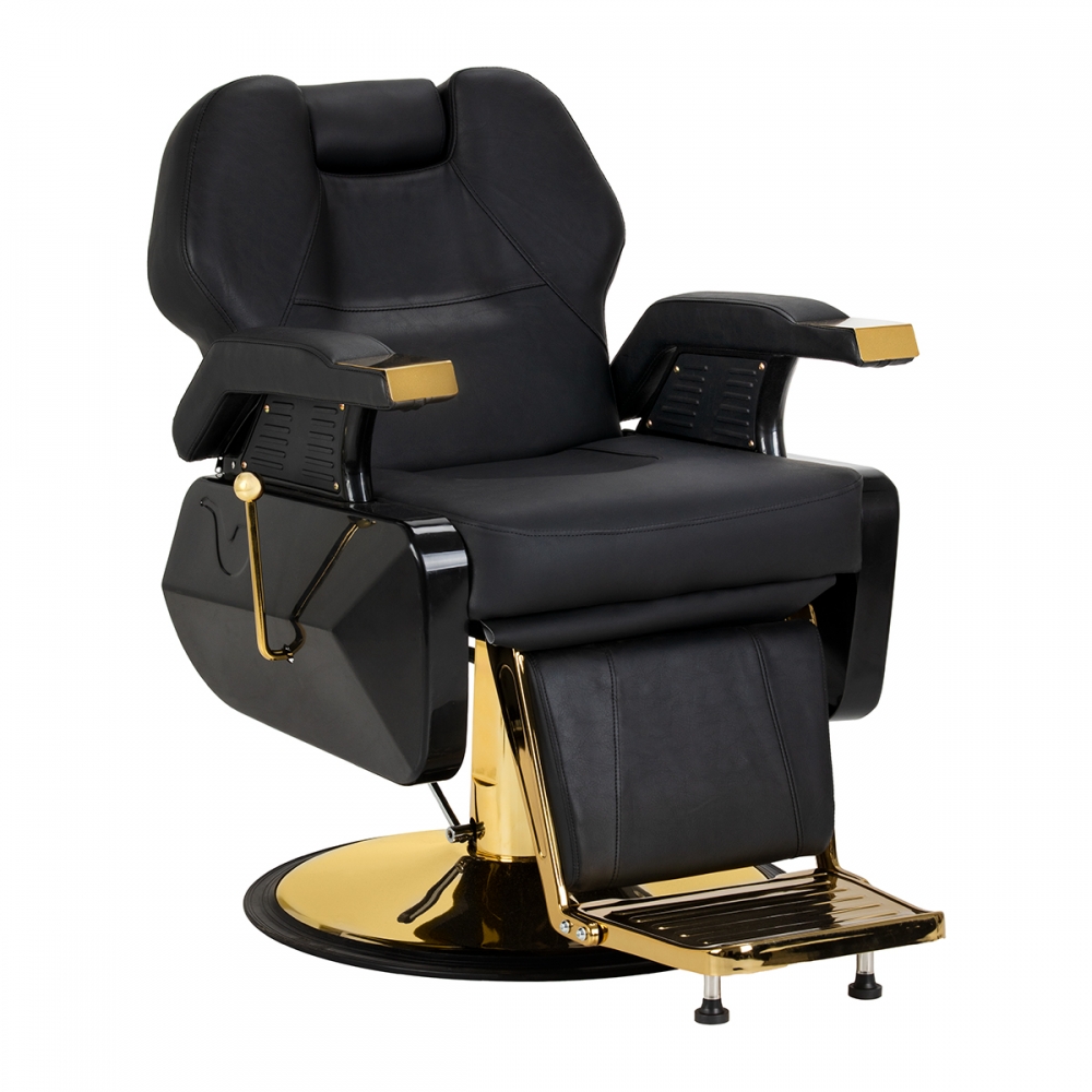 Hair System New York barber chair black gold (154472)