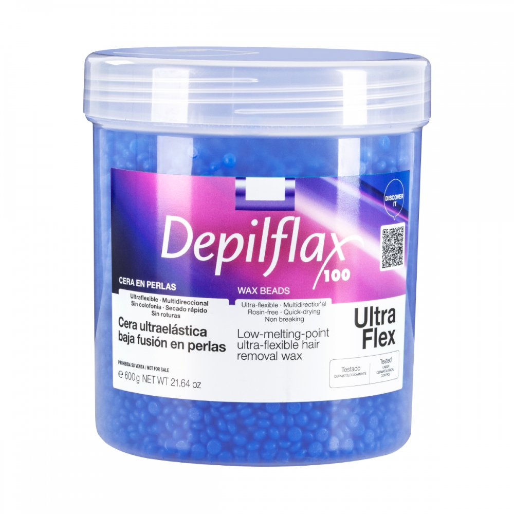 Depilflax 100 flexible low melting point wax Ultraflex mauve with titanium dioxide 600g (154893)
