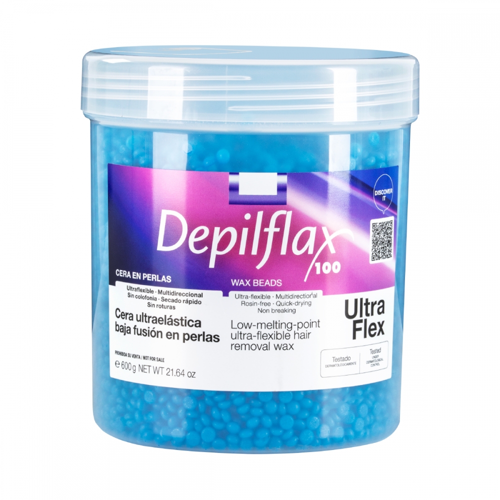 Depilflax 100 flexible low melting point wax Ultraflex Blue 600g (154894)
