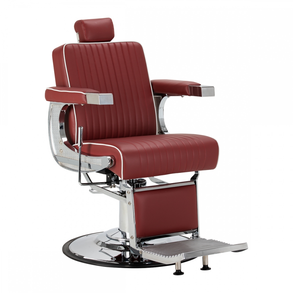 Gabbiano Visionerio barber chair red chrome frame (155244)
