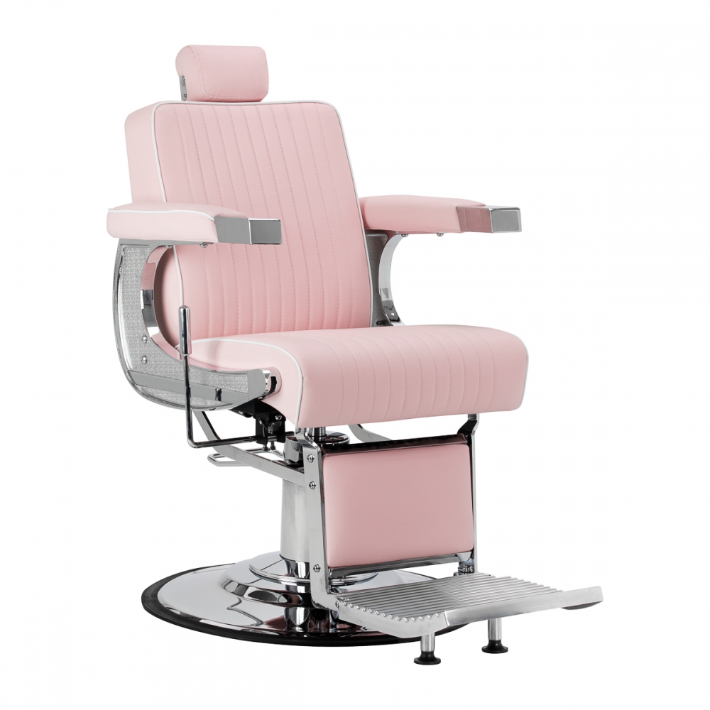 Gabbiano Visionerio barber chair pink chrome frame (155269)