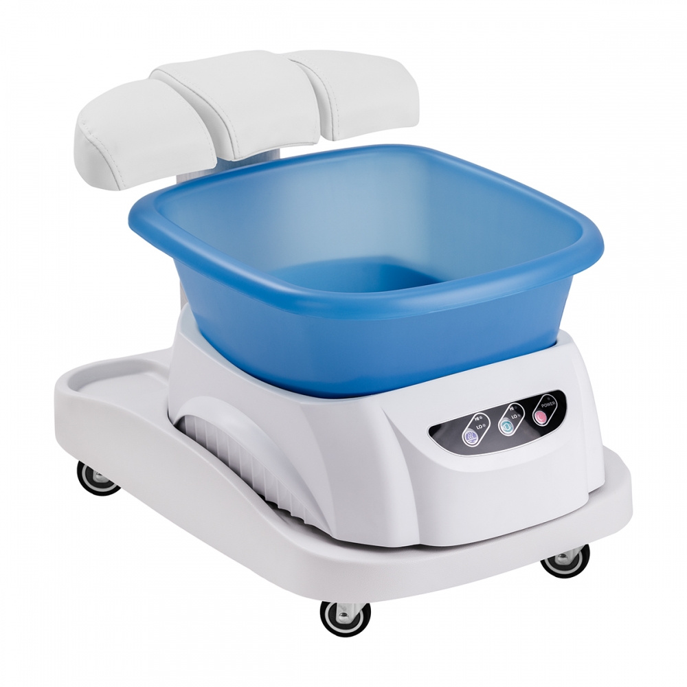 Azzurro shower tray with massager and white trolley (154355)