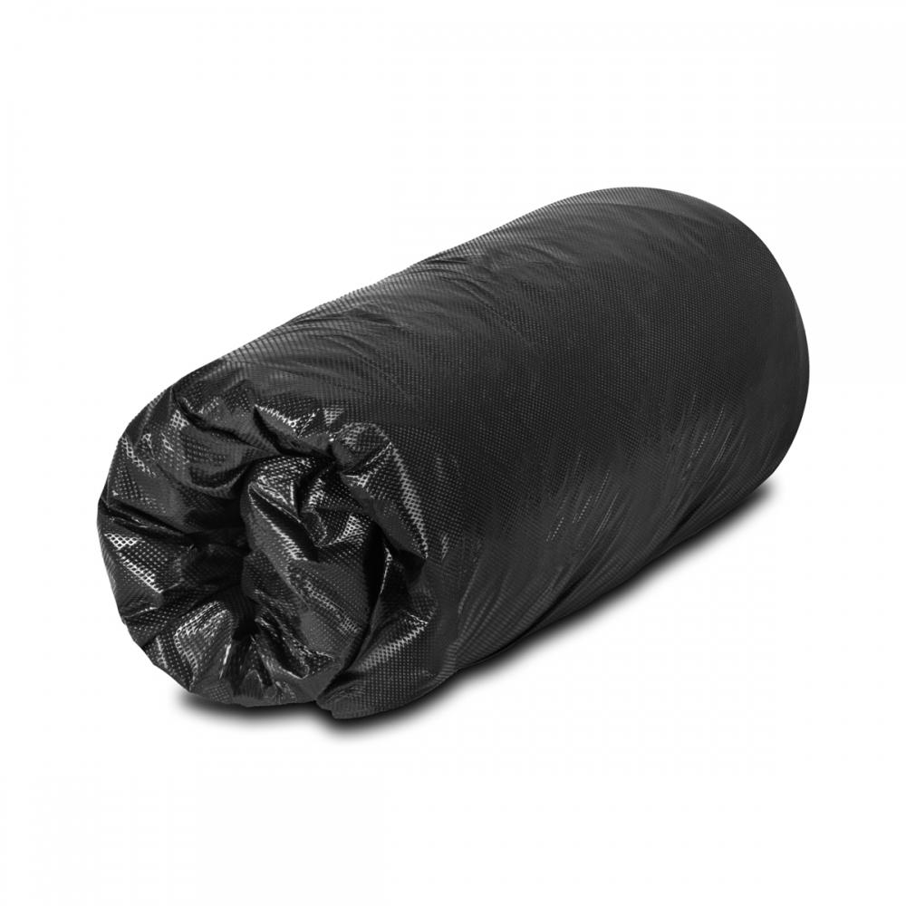 Disposable plastic sheet with elastic band black (155712)