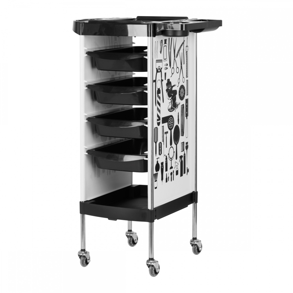 GABBIANO HAIRDRESSER TROLLEY X11-9 WHITE GRAPHICS (142965)