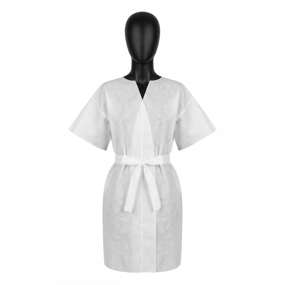 Disposable short sleeve bathrobe 10 pcs (155919)