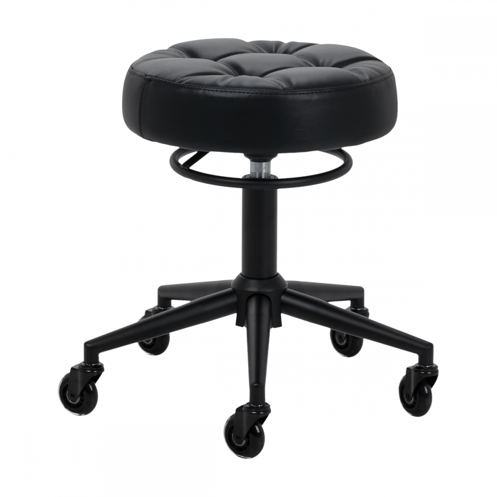 Hairdressing stool Gabbiano D054 black with black base (155869)