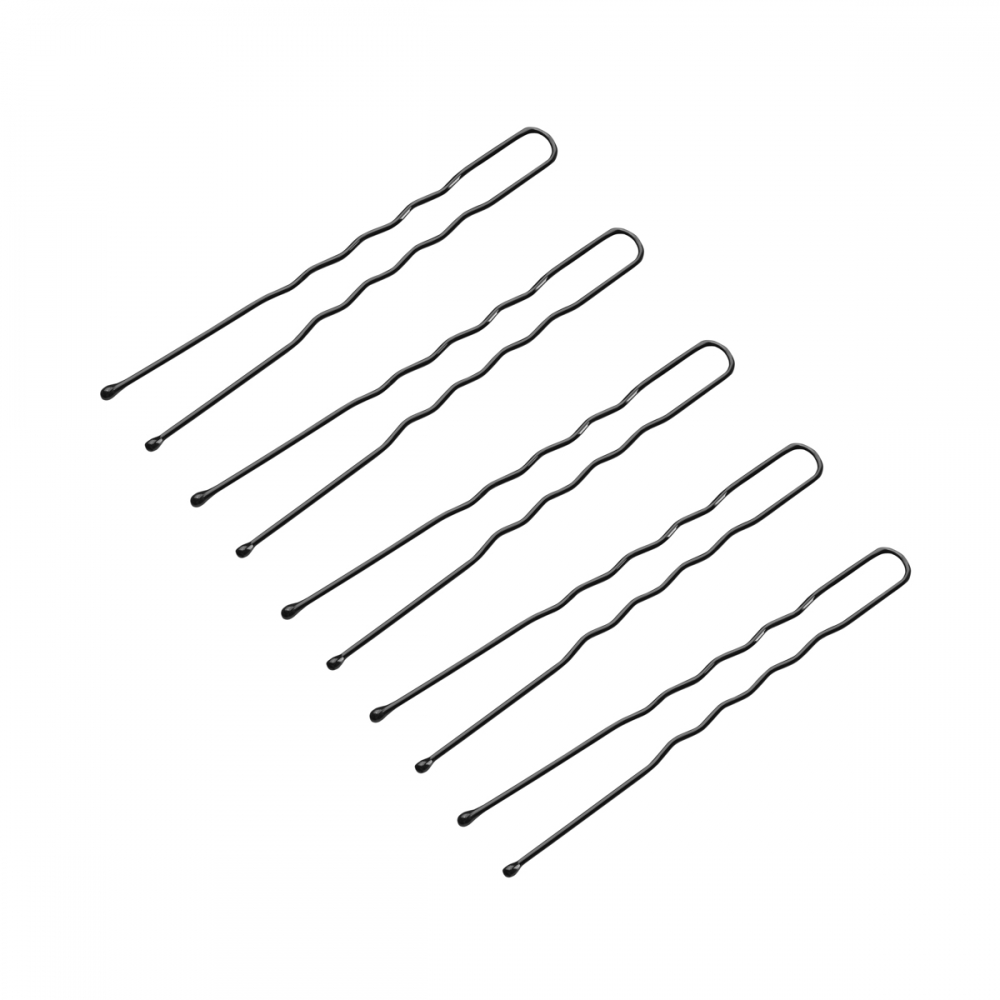 Hairdressing buns for hair e-65 300 pieces 6 cm black (133258)