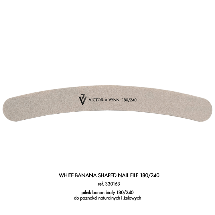 VICTORIA VYNN WHITE BANANA SHAPED NAIL FILE 180/240