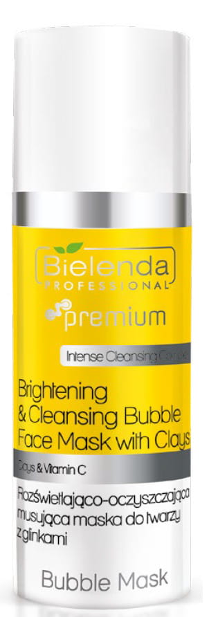 BIELENDA PREMIUM BRIGHTENING & CLEANSING BUBBLE FACE MASK WITH CLAYS AND VITAMIN C