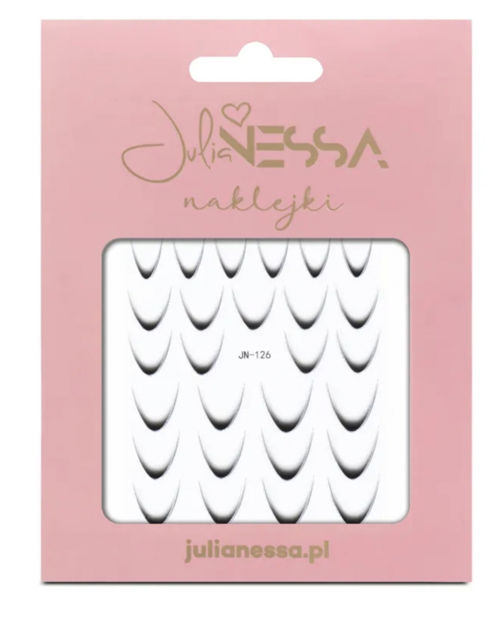 JULIA NESSA STICKERS FOR NAILS FRENCH BLACK SILVER