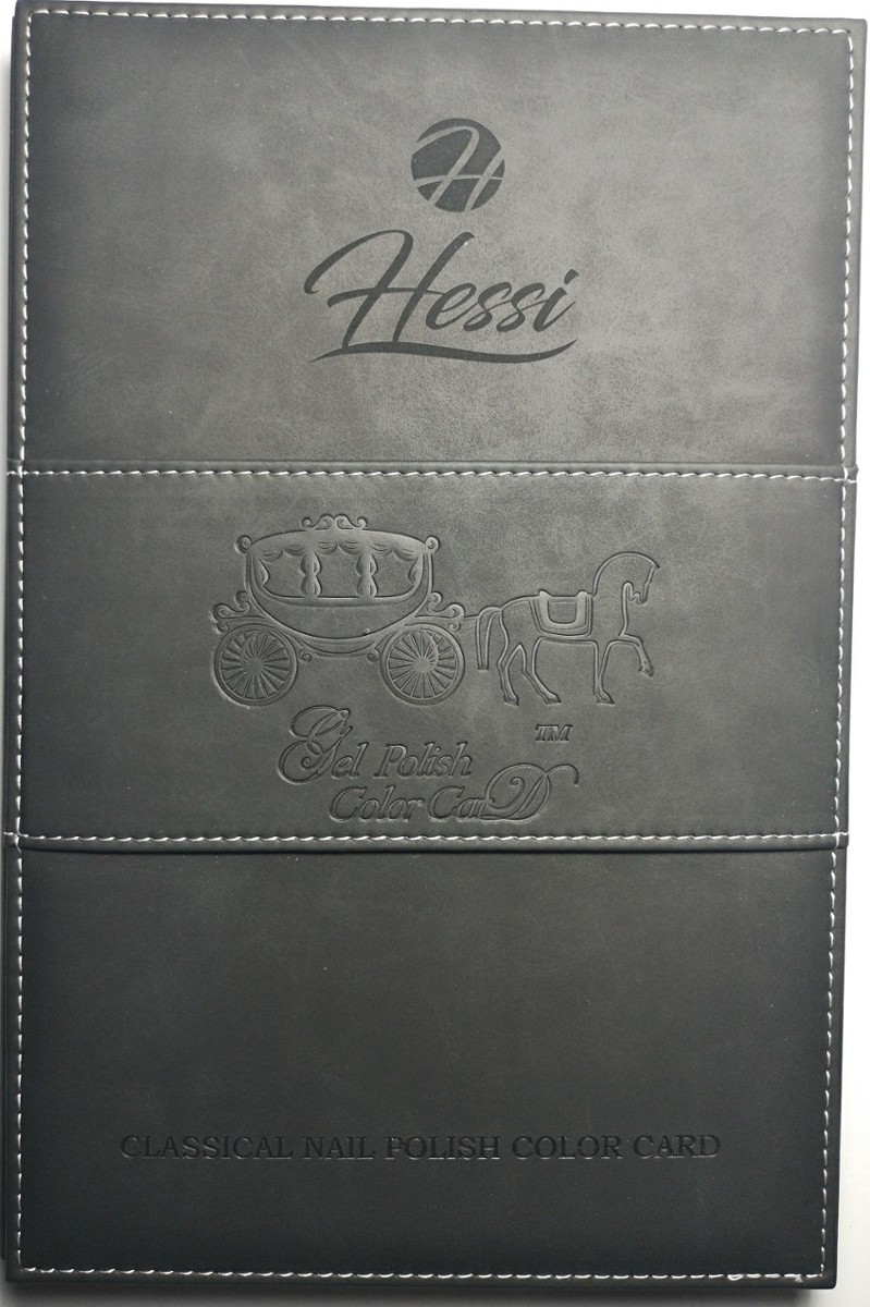 HESSI LEATHER BOOK EXPOSITION DISPLEY FOR 120 PCS PLASTIC TIPS