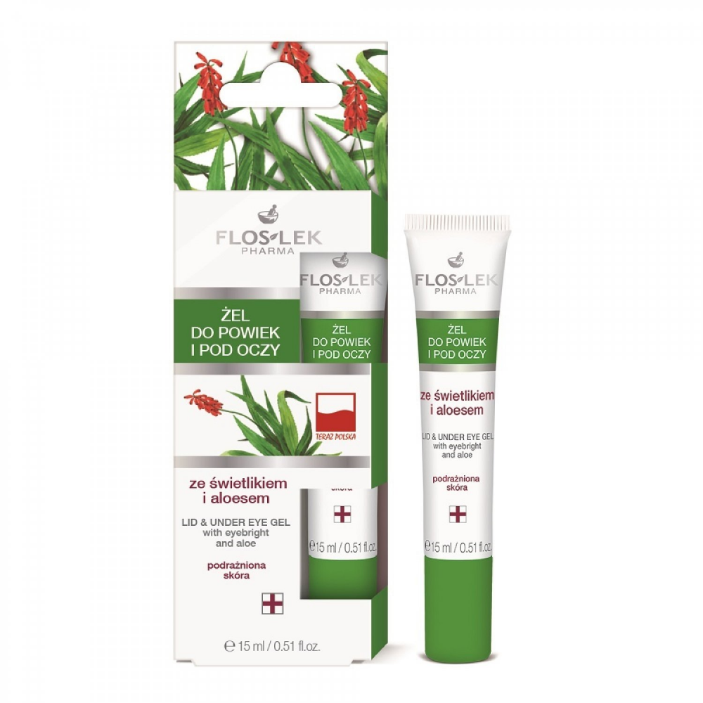 FLOSLEK LID UNDER EYE GEL WITH EYEBRIGHT AND ALOE (SWIETLIKIEM ALOESEM)