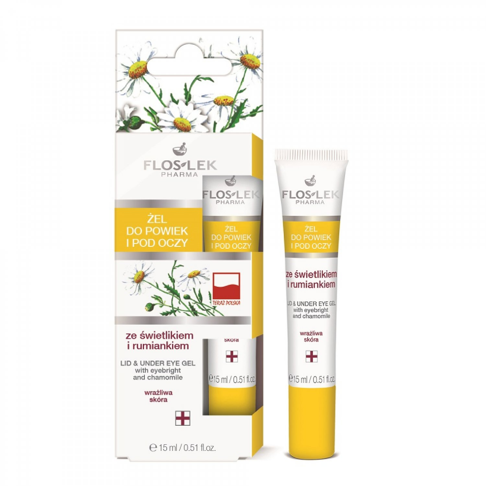 FLOSLEK LID UNDER EYE GEL WITH EYEBRIGHT AND CHAMOMILE (SWIETLIKIEM RUMIANKIEM)