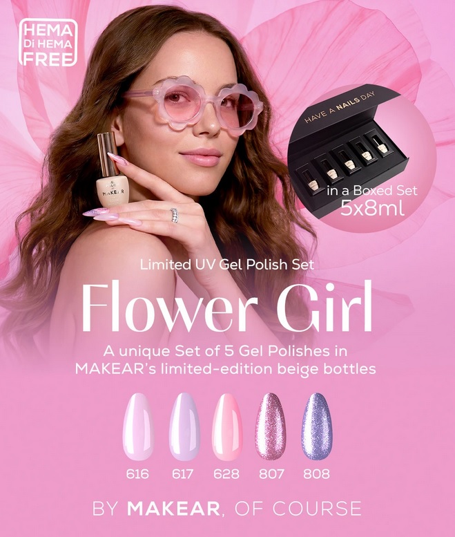MAKEAR GEL POLISH UV LED LIMITED SET FLOWER GIRL