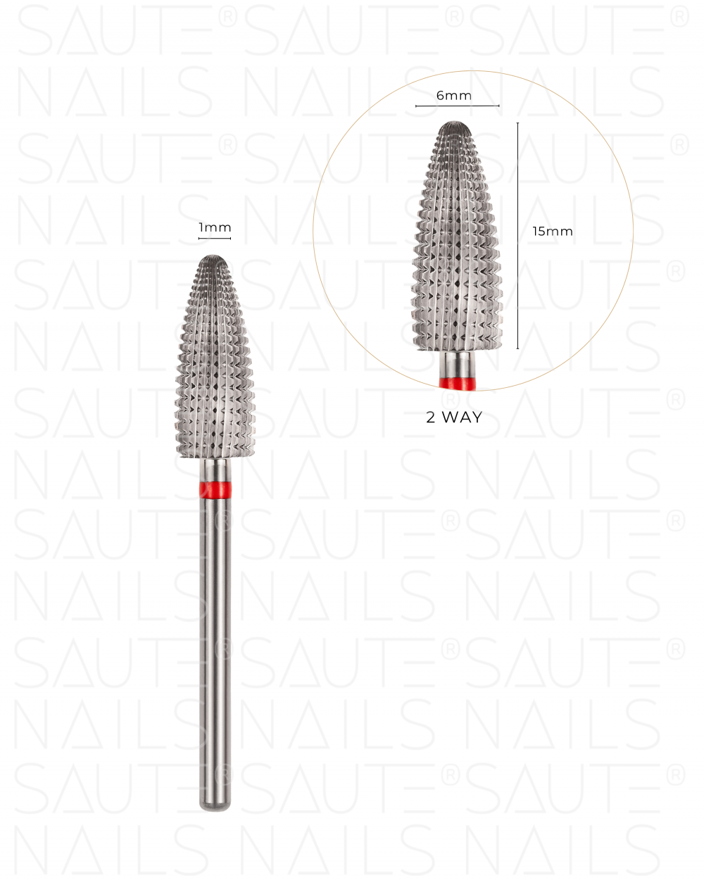 SAUTE NAILS CARBIDE DRILL BIT SN03 2WAY