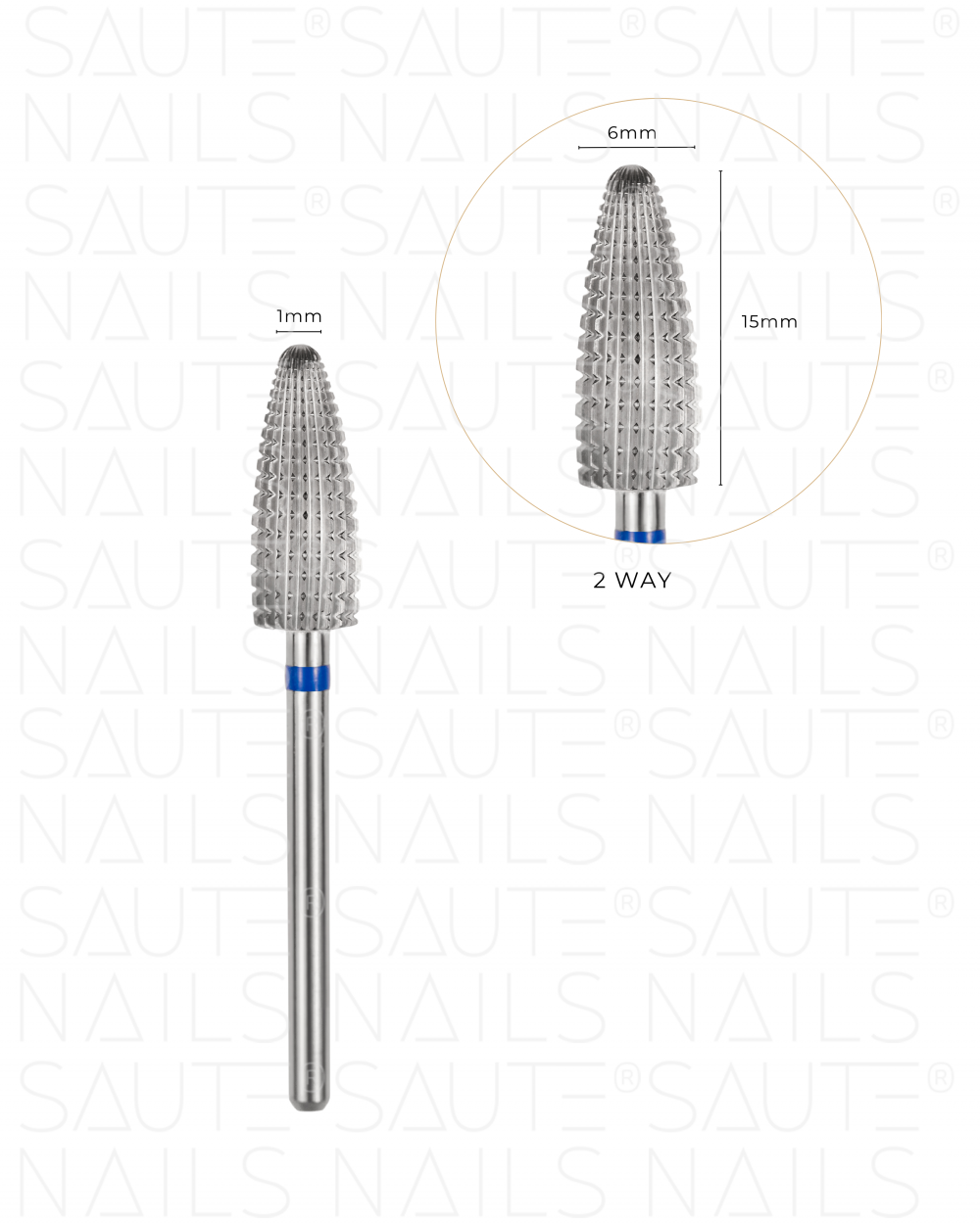 SAUTE NAILS CARBIDE DRILL BIT SN04 2WAY