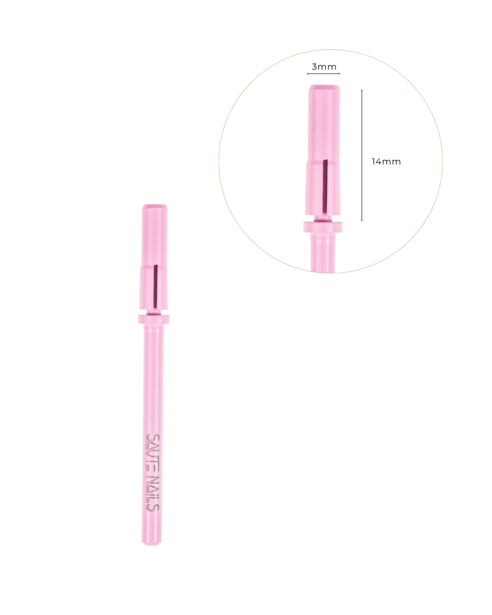 SAUTE NAILS MINI MANDREL PINK