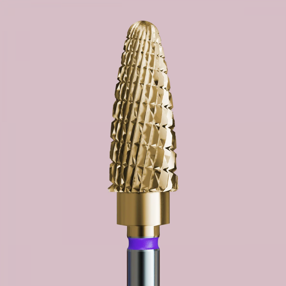 IQ NAILS CARBIDE DRILL BIT WITH GOLD COATING ZRN FOR HYBRID AND GEL ZRN-274V HP.050