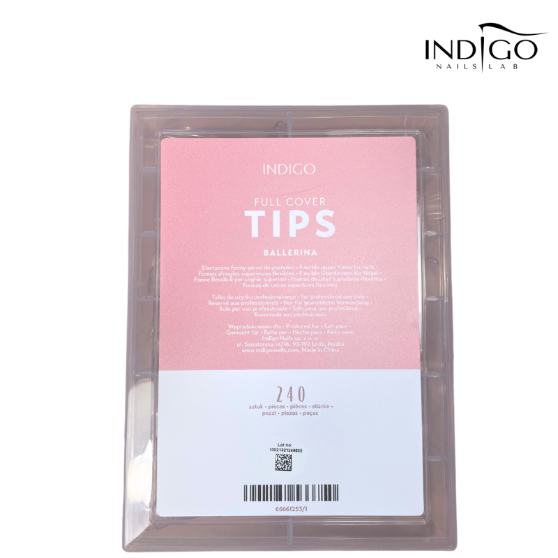 INDIGO NAIL TIPS FULL COVER TIPS BALLERINA 240PCS