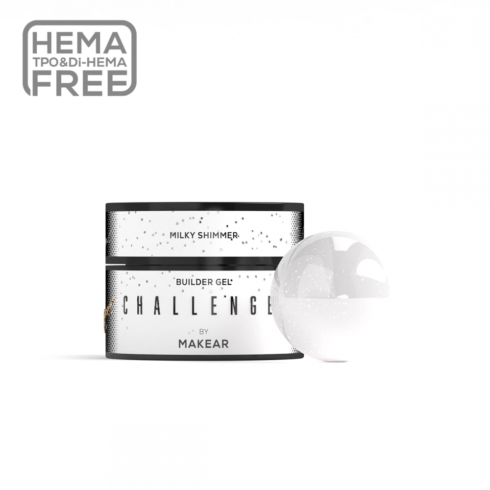 MAKEAR CHALLENGEL SHIMMER  BUILDER GEL WITH GLITTER 50 ML