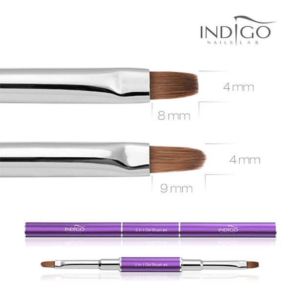 NAILS 2 W 1 GEL BRUSH NO. 4