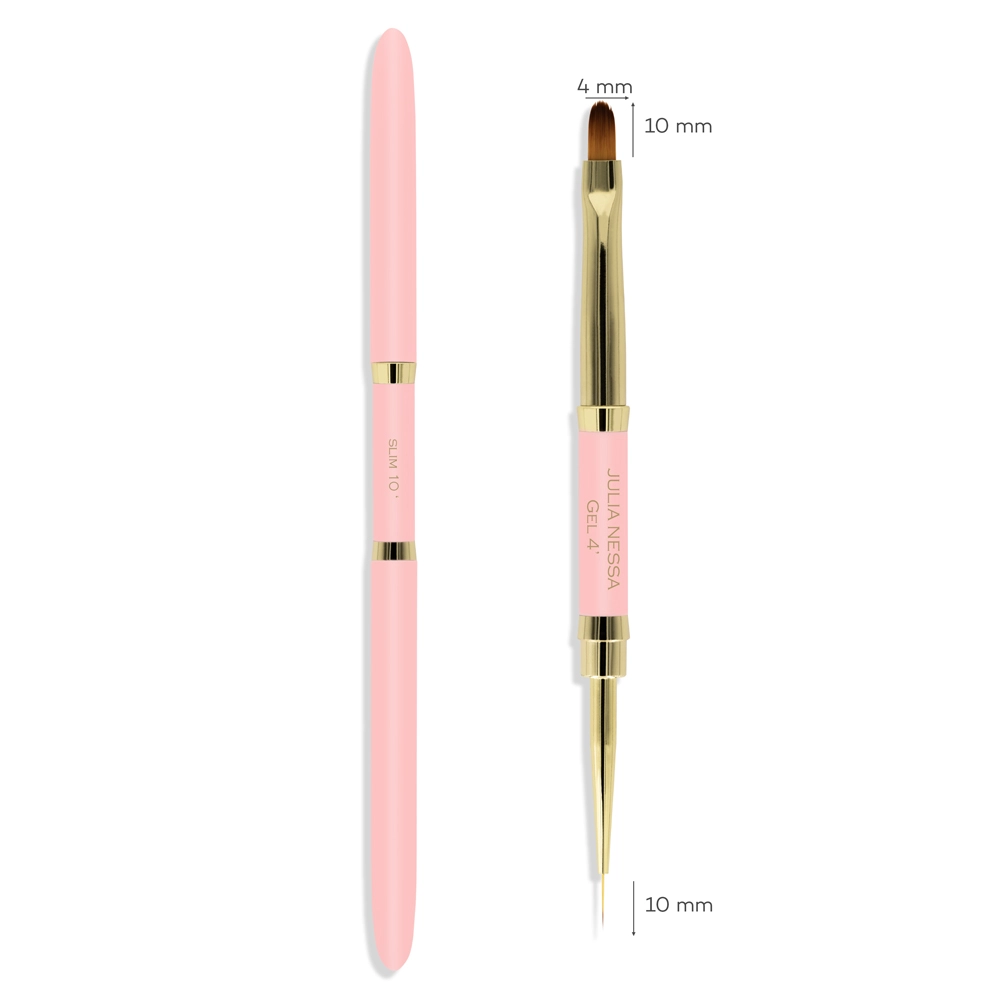 JULIA NESSA BRUSH JULIA NESSA SLIM GEL BRUSH 10MM/4MM  PINK 