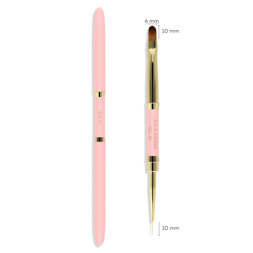 JULIA NESSA BRUSH JULIA NESSA SLIM GEL BRUSH 10MM/6MM  PINK