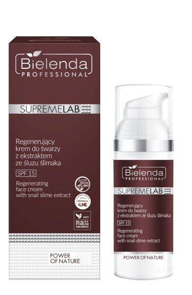 BIELENDA SUPREMELAB POWER OF NATURE REGENERATING FACE CREAM WITH SLIMMER SLUMM EXTRACT SPF 15 50ML