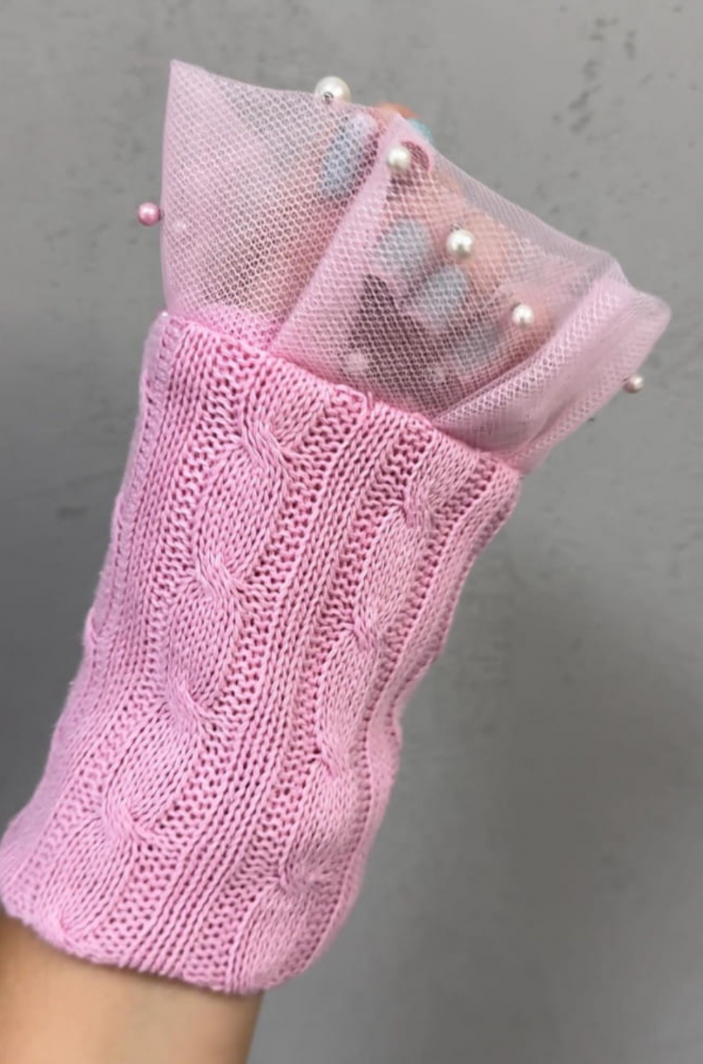 K TYRKA NAIL PHOTO BLAZER SLEEVE CUFFS FOR PHOTOGRAPHY PURPOSES PINK PEARL