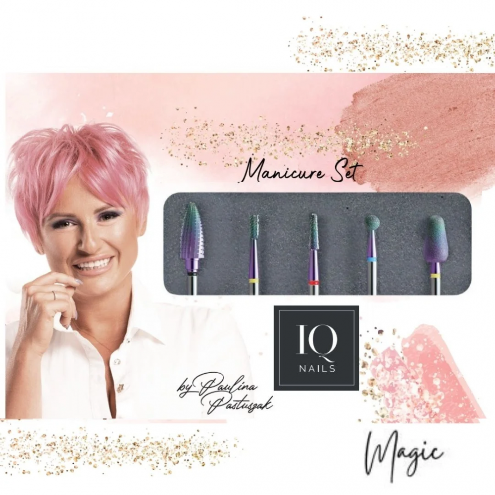 IQ NAILS SET OF MAGIC DRILL BITS PAULINA PASTUSZAK (IQN SET MANI 21)