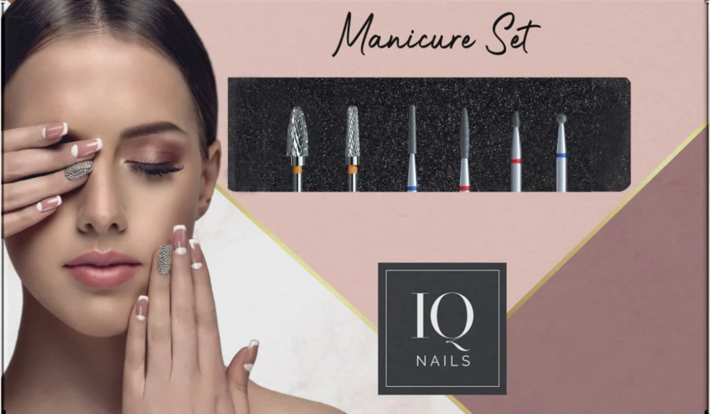 IQ NAILS DRILL BITS SET FOR LEFT HANDED STYLISTS (IQN MANI SET 24)