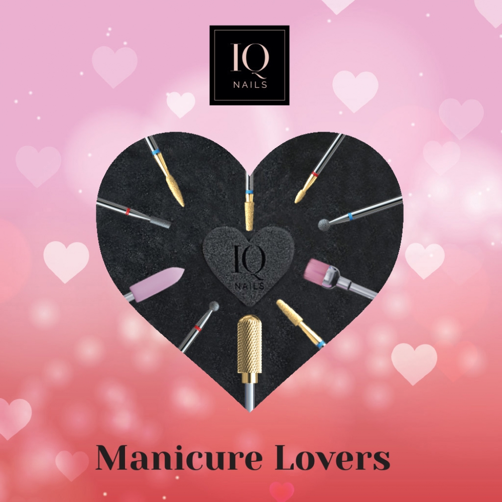 IQ NAILS DRILL BIT SET MANICURE LOVERS LIMITED EDITION (IQN SET MANI 3)