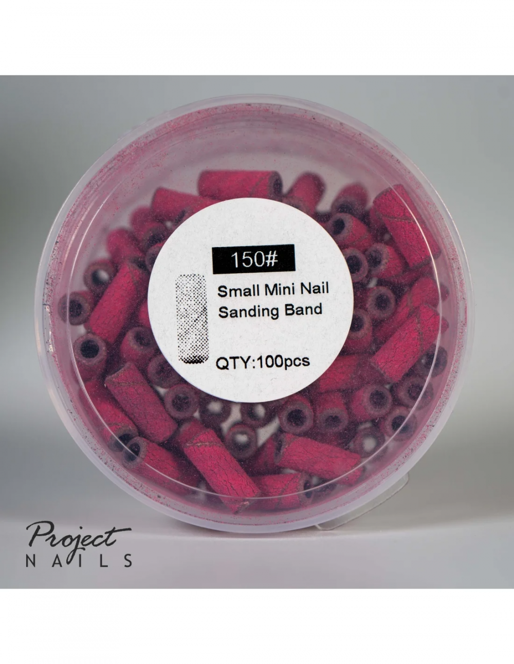 SPN NAILS MINI BANDS 150 GRIT  PINK 100PCS