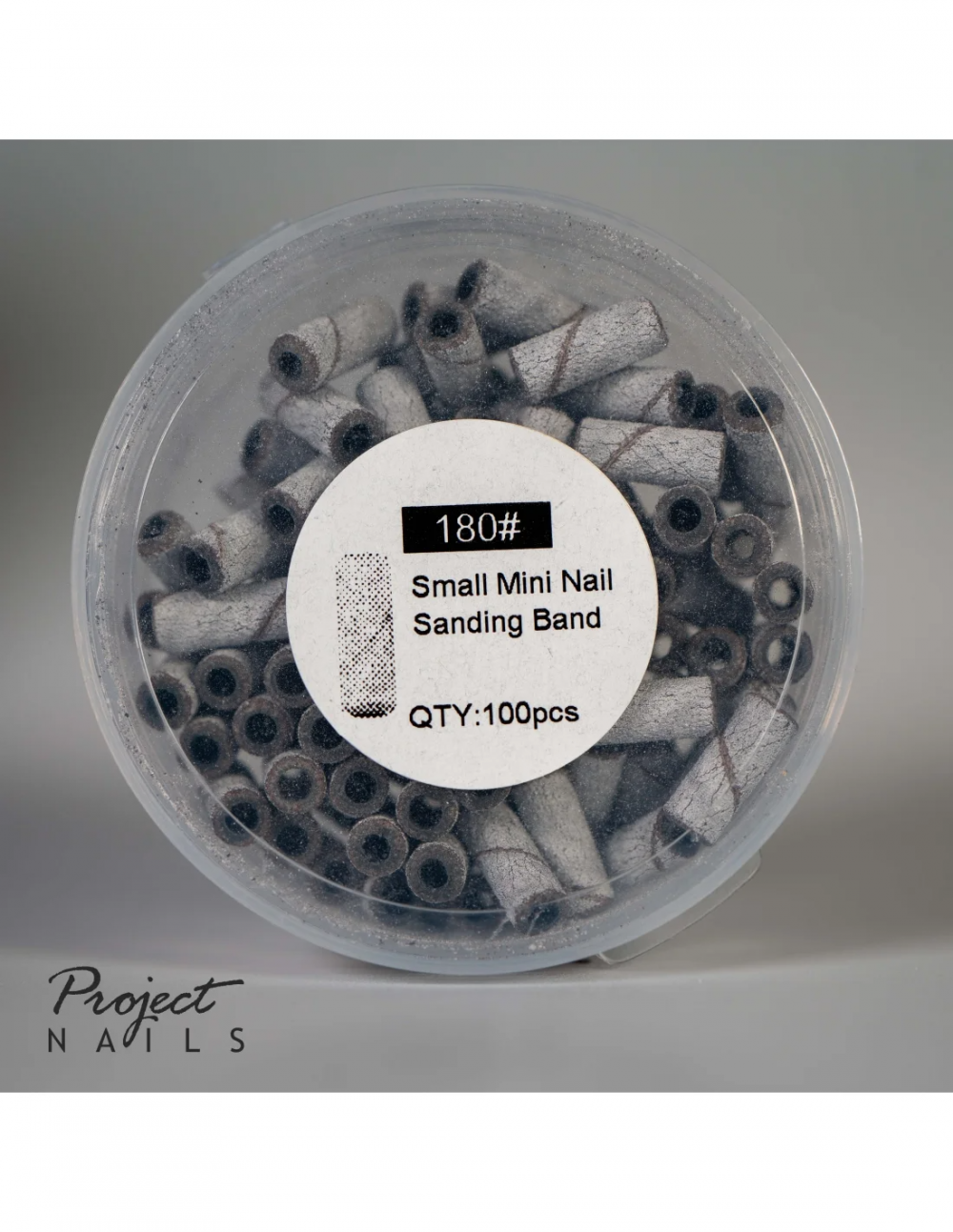 SPN NAILS MINI BANDS 180 GRIT  WHITE 100PCS 