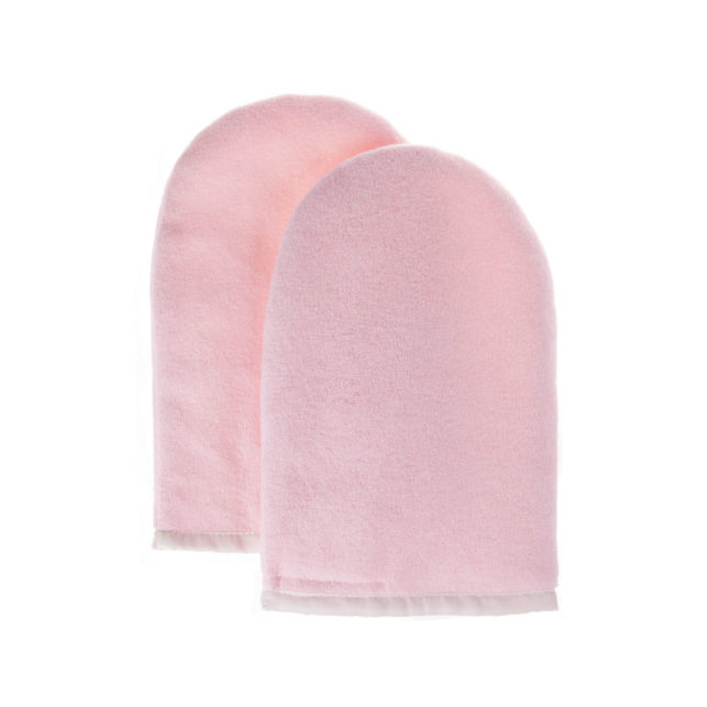 NC NAILS COMPANY TERRY GLOVES FOR PARAFFIN FROTTE PINK - 1 PAIR